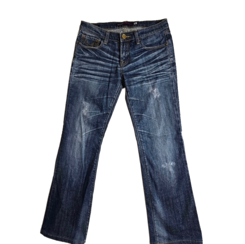 Vigoss Collection Distressed Bootcut Jeans Sz 7/8 29